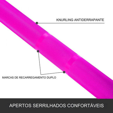 Barra metalica de treino mosculaçao desporto