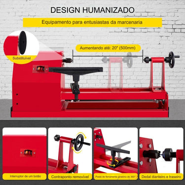 Torno de Madeira com 350-175cm de Distância entre Pontos