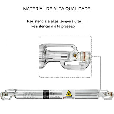 Tubo de Laser de CO2 60W para Máquina de Gravação a Laser