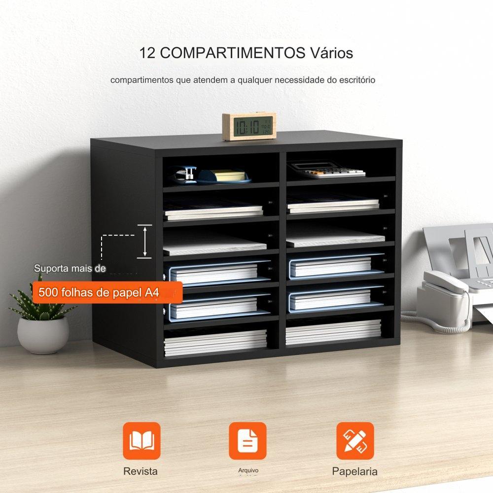 Organizador de documentos  - 520x305x410mm preto