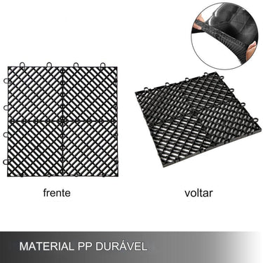 Piso flutuante para varanda - Azulejos terraço PP 50 peças 305x305cm