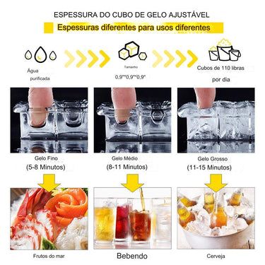 Máquina de Gelo Comercial (110 lb)