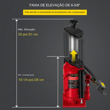 Macaco Hidráulico  - 20 Toneladas Pneumático