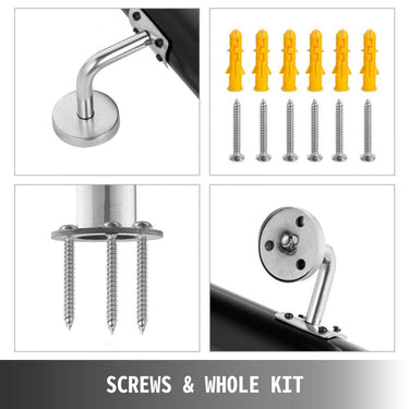 Corrimão de Exterior para Escada - 12m - Preto