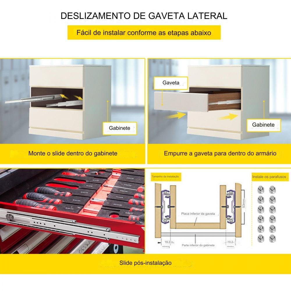 Trilho de Gaveta de 2438mm - 225kg