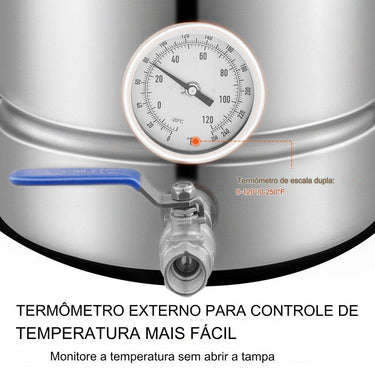 Panela de Brassagem de Cerveja (18.92L Aço Inoxidável)