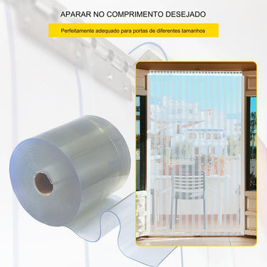 Tiras PVC para Cortina Largura 30cm 25m