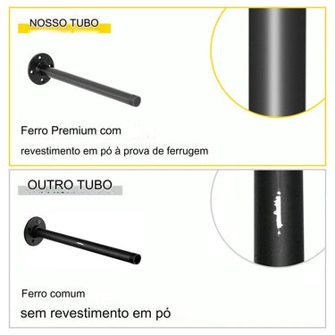 Prateleira Retro Industrial com Suportes de Ferro