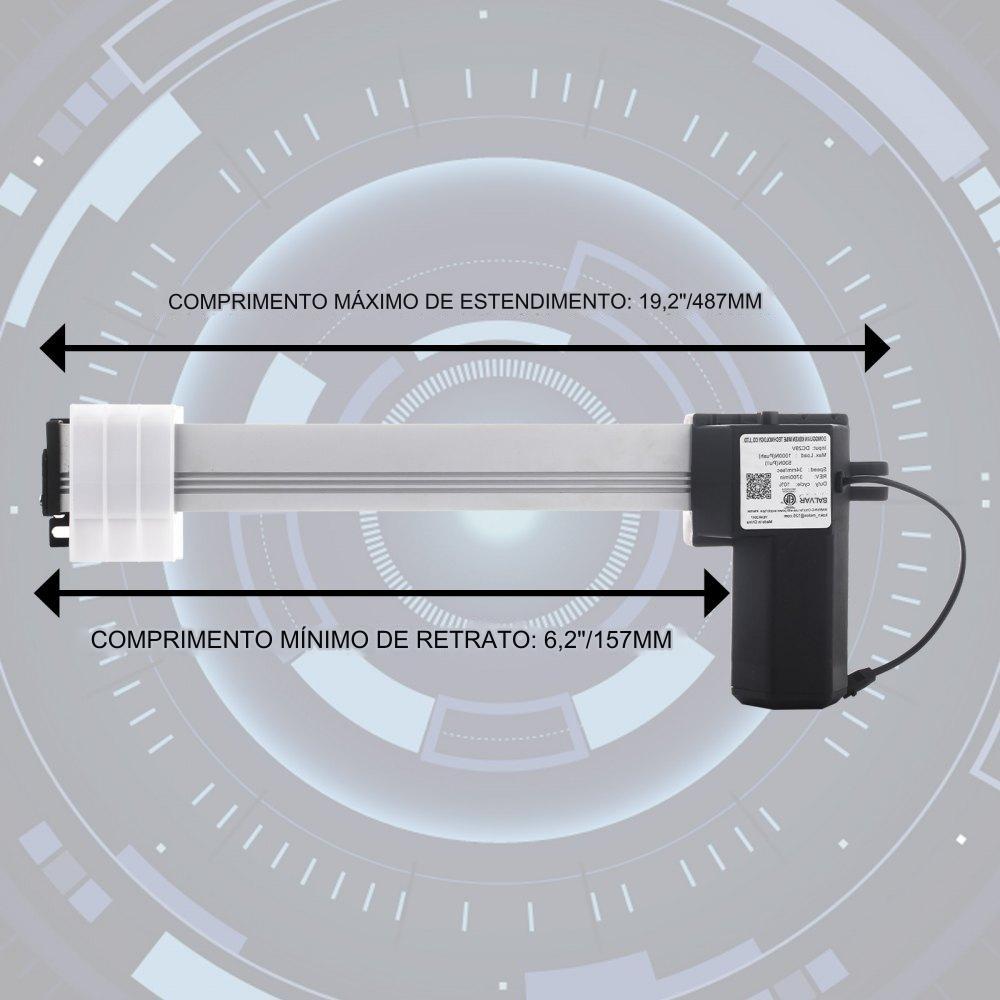 Atuador Linear 1000N 330mm