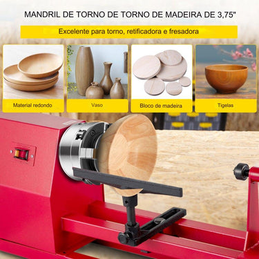 Mandril de Torno de 4 Garras  - 95mm Rosca 1"