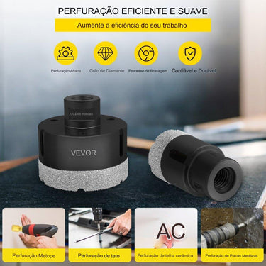 Conjunto de Brocas de Diamante para Rebarbadora  - 9 peças