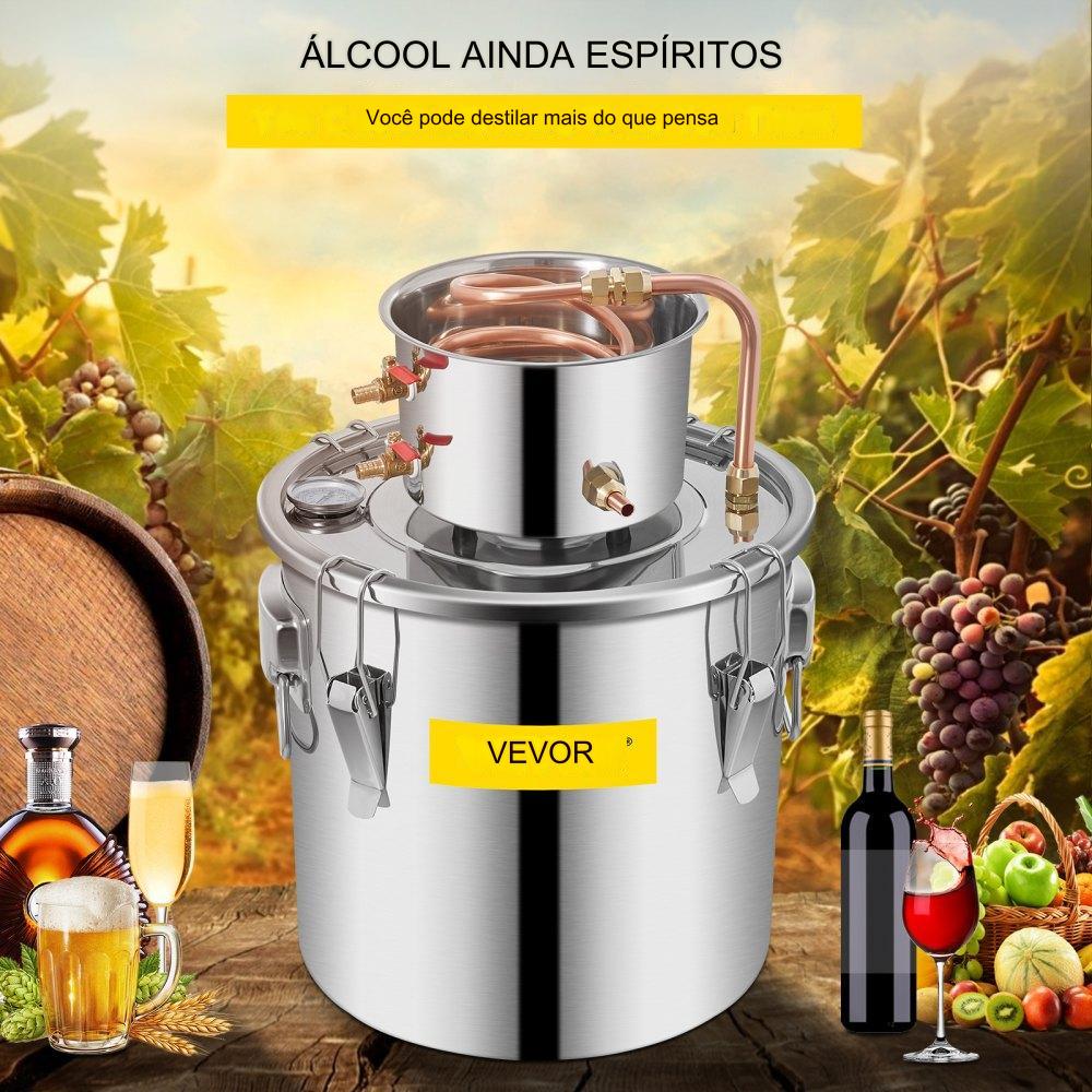 Destilador de Álcool em Aço Inoxidável 30L