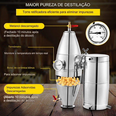 Destilador de Álcool 20L