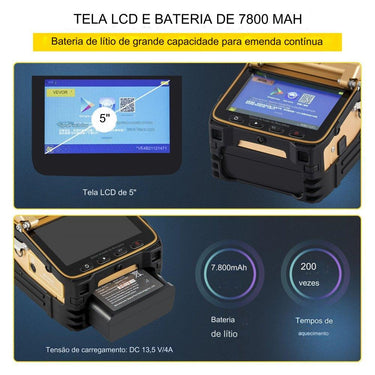 Maquina de fusao de Fibra Óptica AI-8 com Fusão Automática