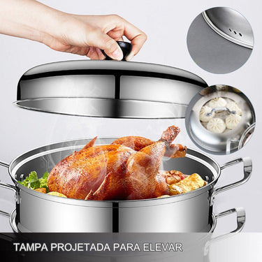 Panela de Cozimento a Vapor de 30cm