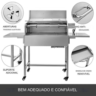 Churrasqueira a Carvão com Rodízio