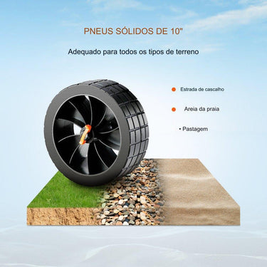 Carrinho de Kayak em Alumínio (Até 145kg)