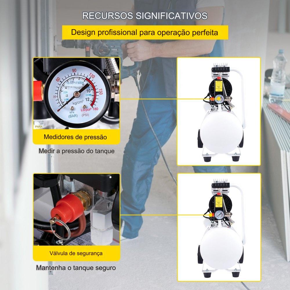 Compressor de Ar  - 18L 850W 1.1PS Silencioso