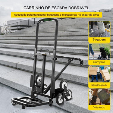 Carrinho de Escadas  150kg 6 Rodas