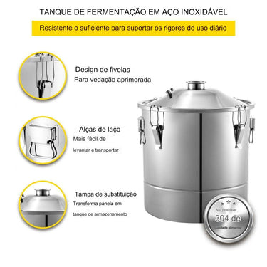 Alambique de Álcool 50L - 13gal - Destiller Reinerer Likoer Wein
