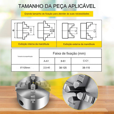 Chuck de Torno (125mm)