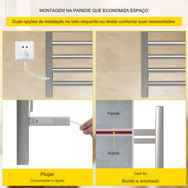 Aquecedor de toalhas para  casa de banho quarto- 50W - 500x450x122mm - 5kg - Secador Dur