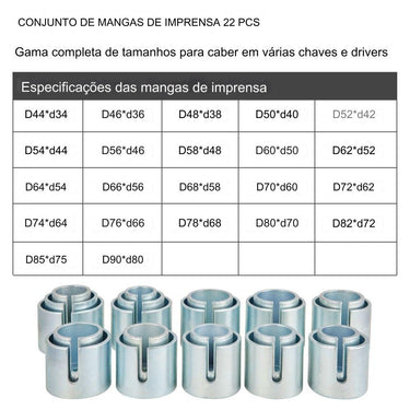 Conjunto de Ferramentas de Extração de Rolamentos (27 Peças)