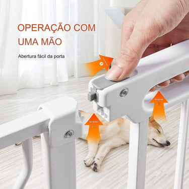 Portão de Segurança para Crianças e Animais  - 749-990mm Branco