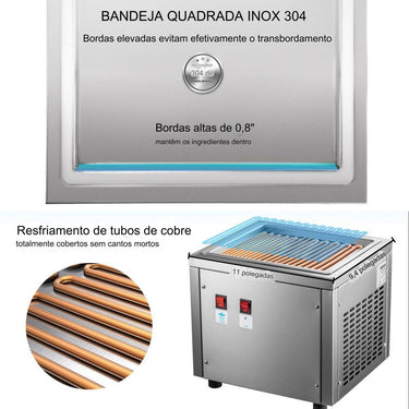 Máquina de Rolos de Gelado (24x28cm)