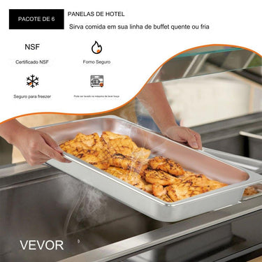 Conjunto de 6 Recipientes Gastronorm GN1/1