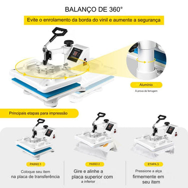 Prensa 5 em 1  - 38x39cm Branca