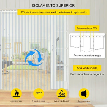 Tiras PVC para Cortina Largura 30cm 25m