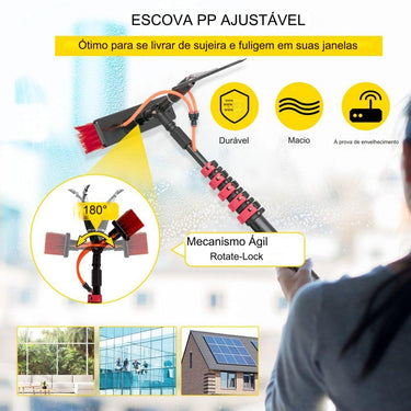 Escova de Limpeza de Janelas Telescópica - 7.2m