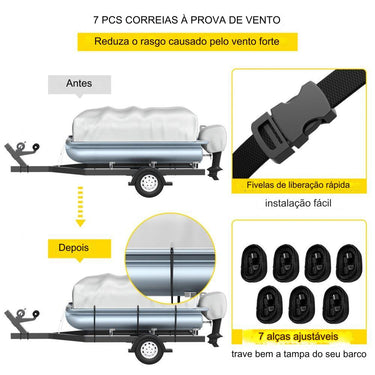 Capa de proteçao insuflavel  para barco  atrelado 518 m a 61 m