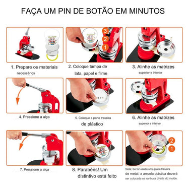 Máquina de 500 Botões de  75mm