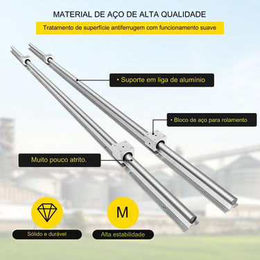 Guia Linear 2x SBR20 1800mm - Conjunto CNC