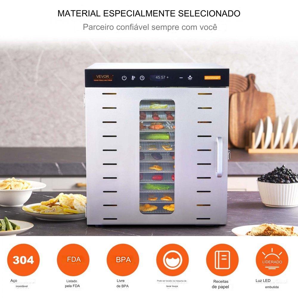 Desidratador de Alimentos  1000W - 10 Tabuleiros