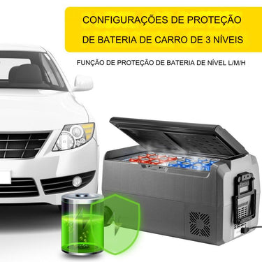 Frigorífico Elétrico 35L Portátil com Dupla Temperatura