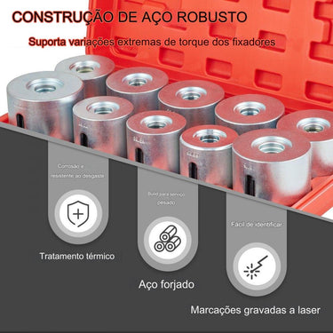 Conjunto de Ferramentas de Extração de Rolamentos (27 Peças)