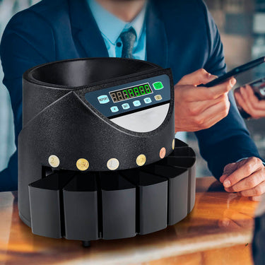 Máquina de contar moedas dinheiro