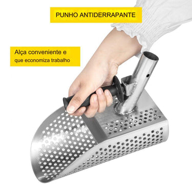 Pá de Detecção de Metal em Aço Inoxidável de 20x29cm