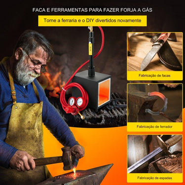 Forno de Forja a Gás  de 1350°C (Bico Único)