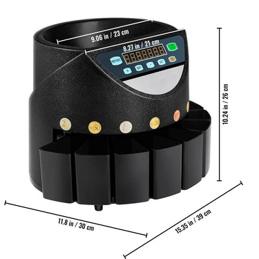 Máquina de contar moedas dinheiro