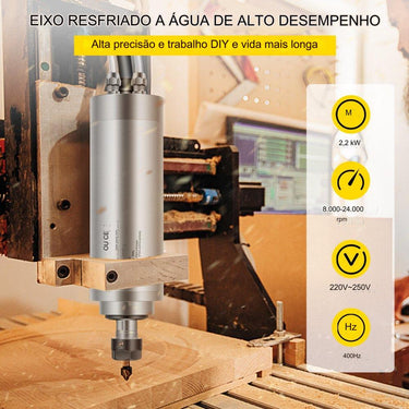 Motor de fuso refrigerado a água ER 20 - 22 KW 24000 RPM