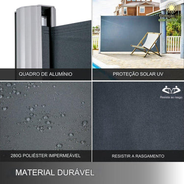 Toldo Lateral Retrátil 160x300cm