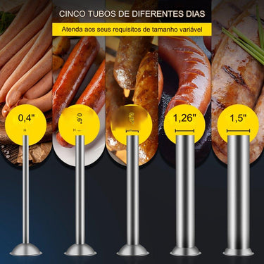 Máquina de Enchimento de Salsichas  - 7 Litros Aço Inoxidável