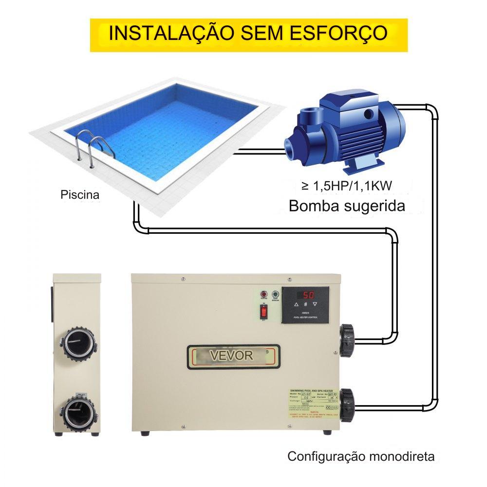 Aquecedor de Piscina - 18kW Trocador de Calor