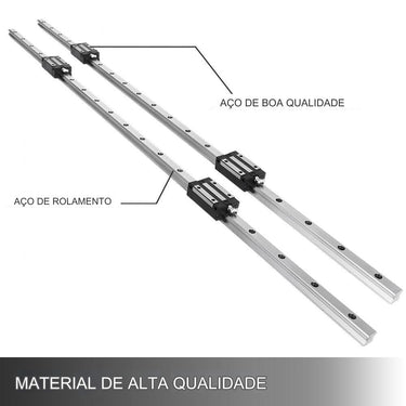 Guia Linear HGH20 1200mm - 2x Linearschienen com Blocos