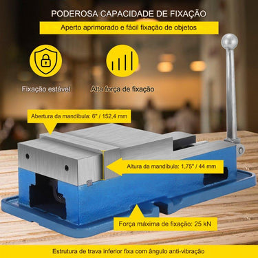 Morsa de Bancada para Máquinas de 150mm 6 Polegadas