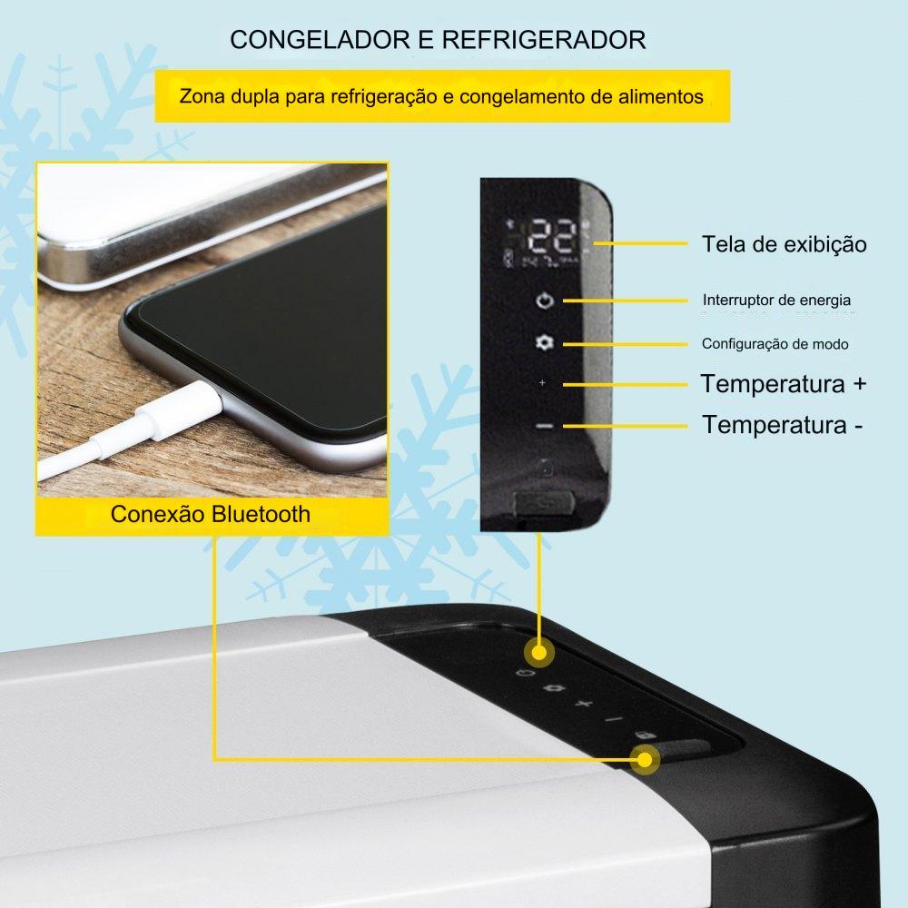 Caixa de Refrigerador Elétrico para Automóvel 12V 25L